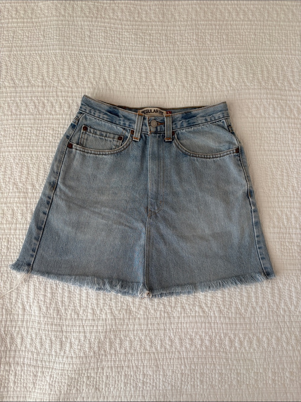 Levi's 505 Regular Fit, Light Blue Denim Mini Skirt